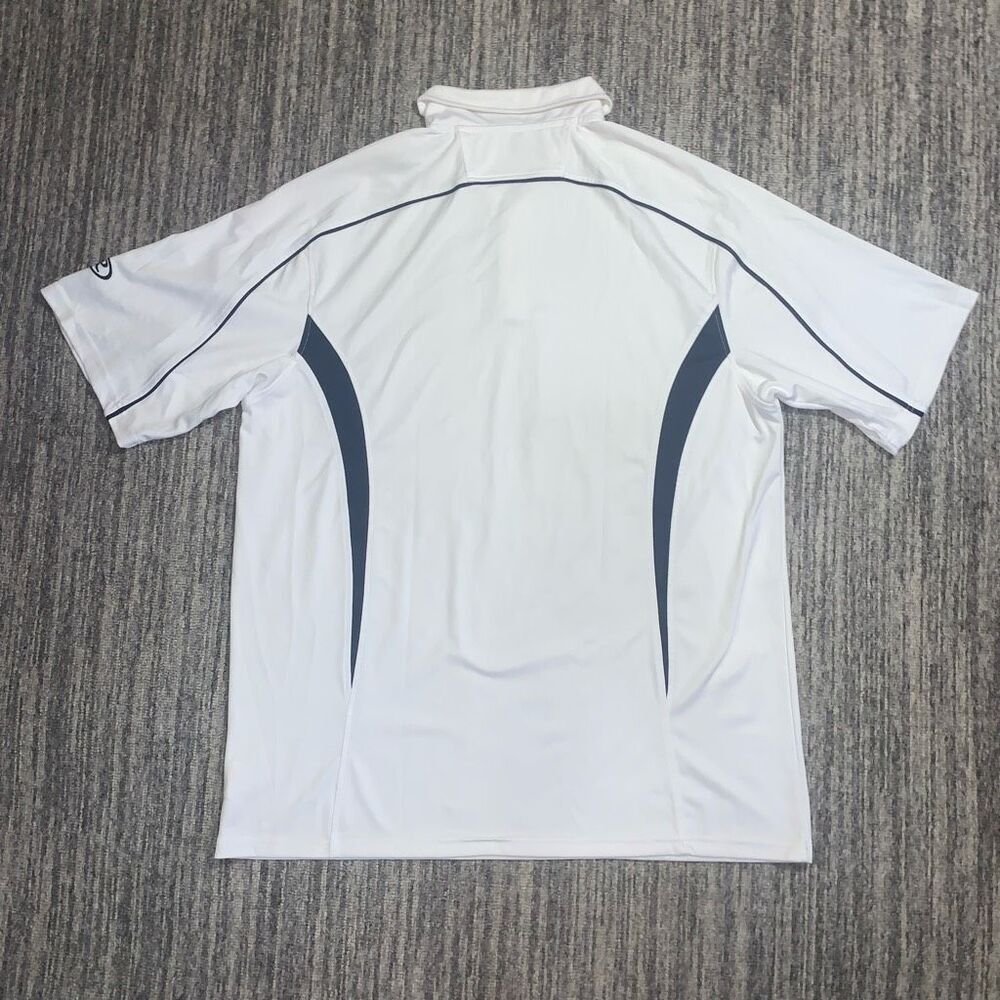 Rawlings Men's Size Large White Polo Short Sleeve Shirt Tennis Golf Stretch